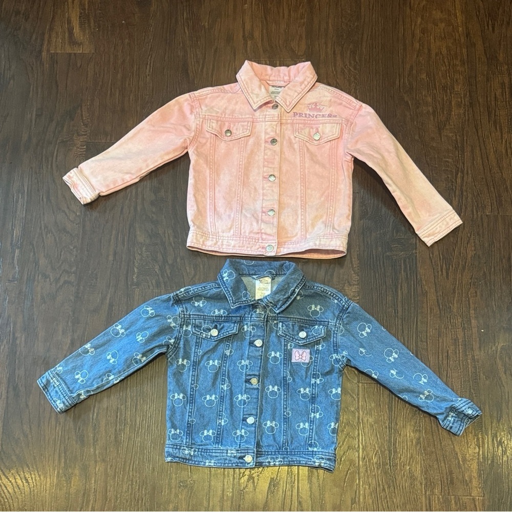 Disney Kids Two-Pack Jean Jackets in Pink and Blue